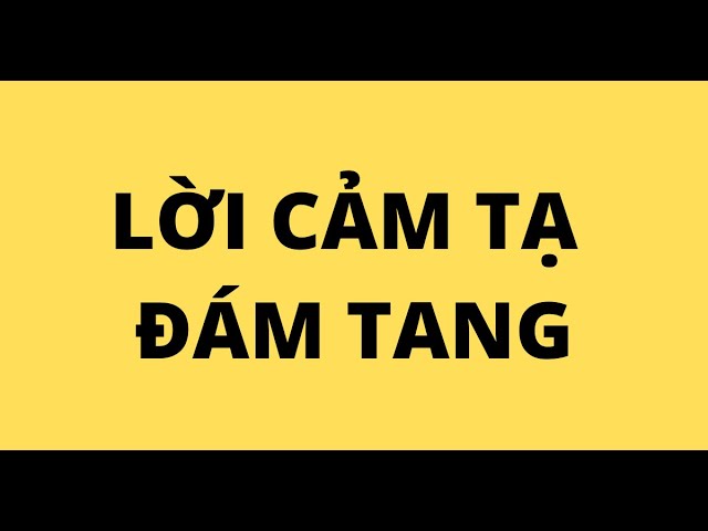 Lời cảm tạ đám tang