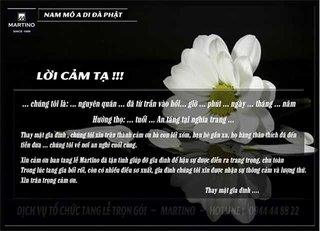 Lời cảm tạ ngắn gọn nhất