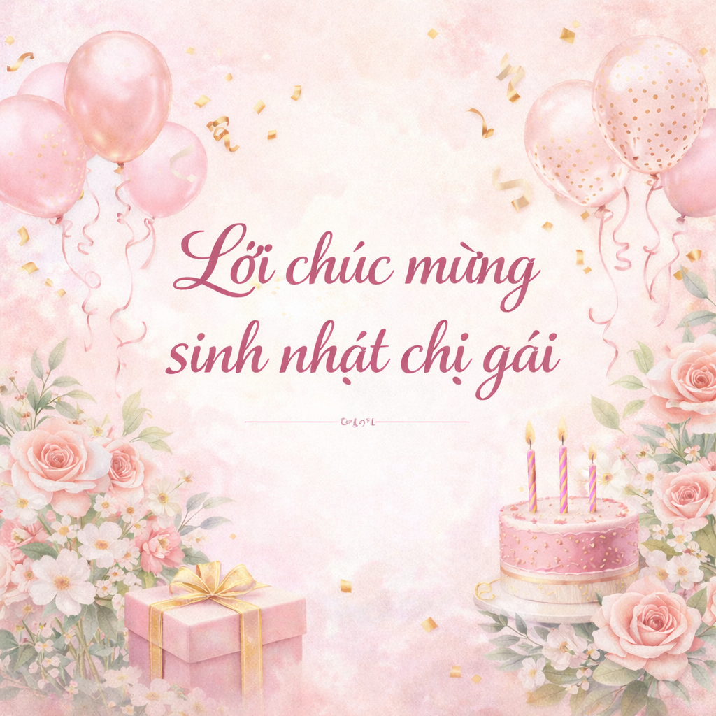 Lời chúc mừng sinh nhật chị gái