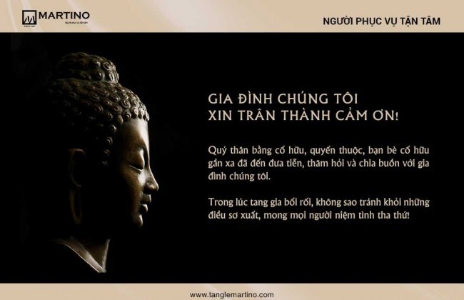 Lời cảm ơn sau đám tang trên zalo