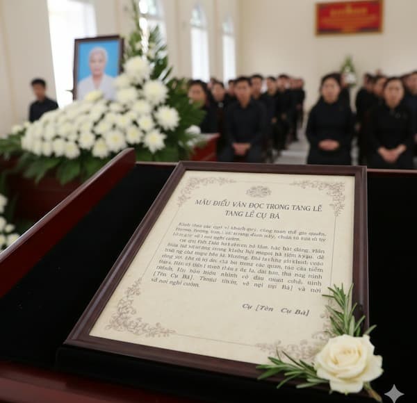 Mẫu điếu văn đọc trong tang lễ cụ bà